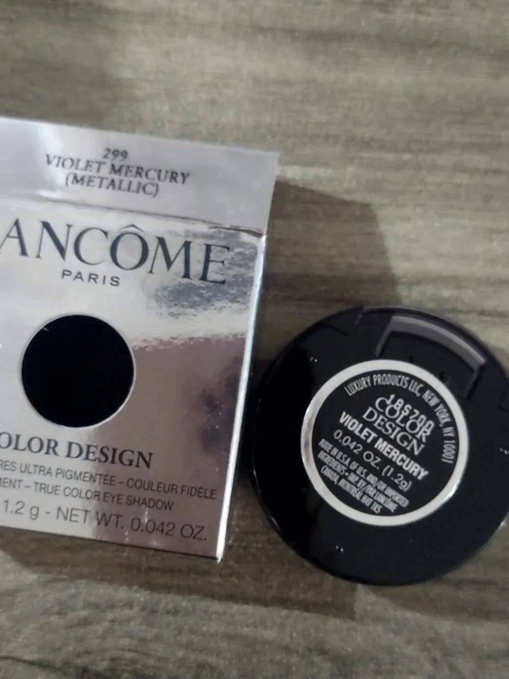 New Lancome Color Design Eyeshadow Full Size Violet Mercury 299 Metallic Rare